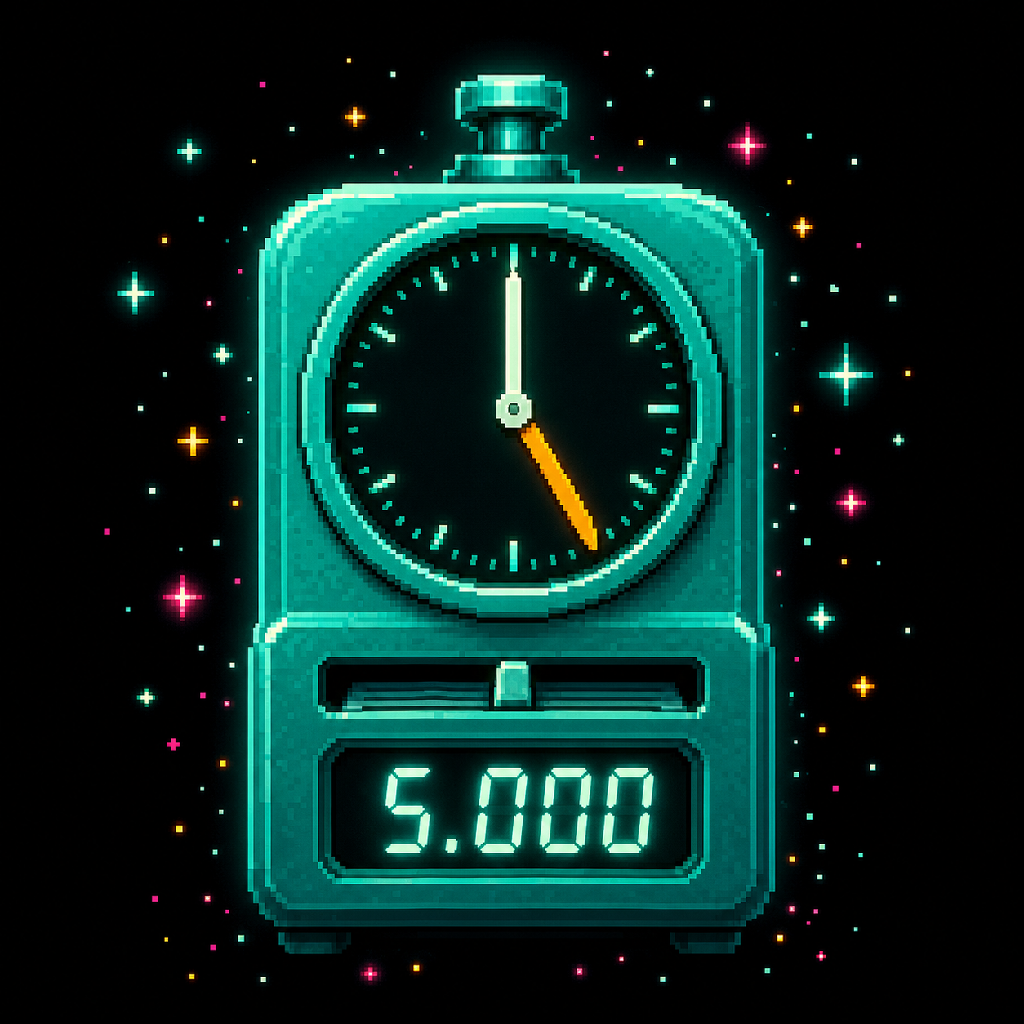 Five O'Clock tile artwork